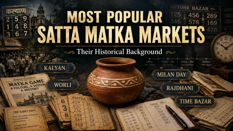 Most Popular Satta Matka Markets and Their Historical Background